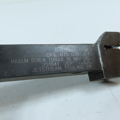 Seco CFIL07503BJET 3/4" Indexable Cut-Off/Grooving Lathe Tool Holder