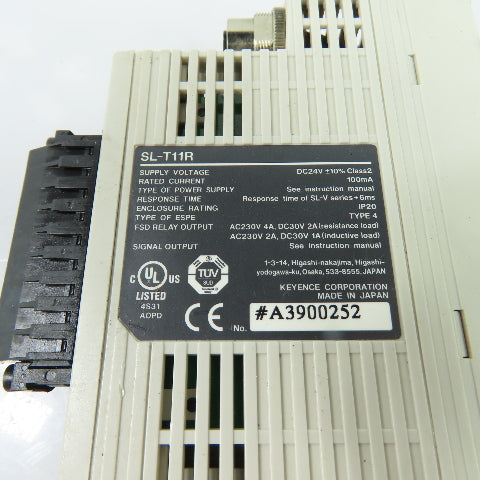 Keyence SL-T11R Safety Light Curtain Relay Terminal 24VDC