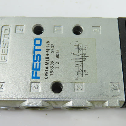 Festo 196939 CPE14-M1BH-5J-1/8 5/2-Way Solenoid Pneumatic Valve 24V DC