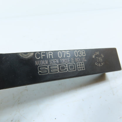 Seco CFIR 075 03B 3/4" MDT Indexable Grooving/Parting-Off Tool Holder RH