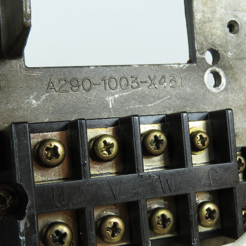 Fanuc A290-1003-X431 AC Spindle Motor Terminal Box Cover & Block Assembly