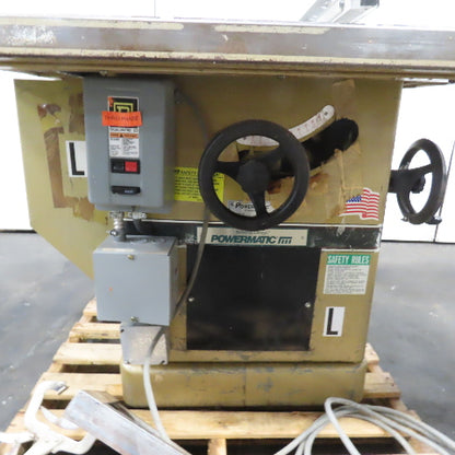 Powermatic Model 72A 14" Tilting Arbor Table Saw 3Ph 230/460V Tested