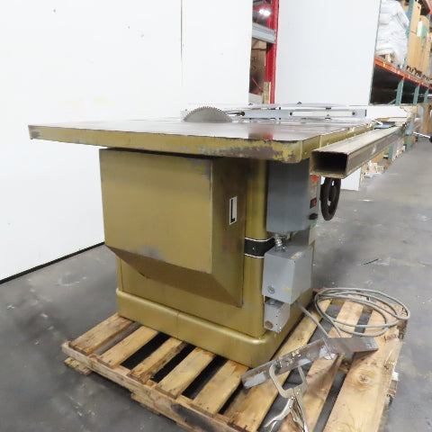 Powermatic Model 72A 14" Tilting Arbor Table Saw 3Ph 230/460V Tested