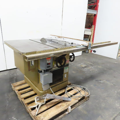 Powermatic Model 72A 14" Tilting Arbor Table Saw 3Ph 230/460V Tested