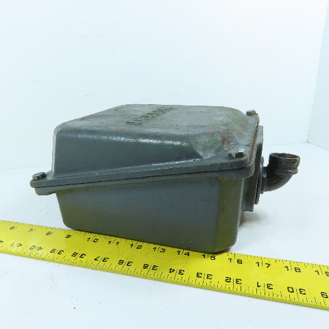 Leeson Cast Iron Motor Terminal Junction Box & Cover 4" Hole Center