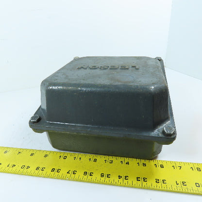 Leeson Cast Iron Motor Terminal Junction Box & Cover 4" Hole Center