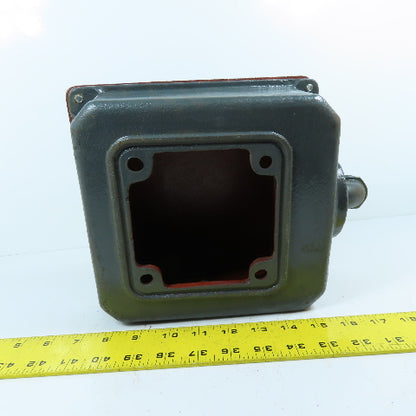 Leeson Cast Iron Motor Terminal Junction Box & Cover 4" Hole Center