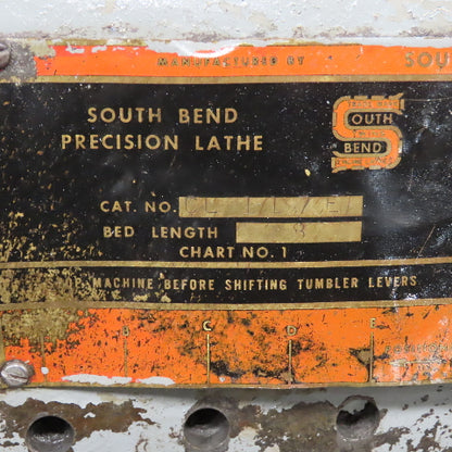 South Bend CL 117E 16"Swing x 57"Between Centers Precision Lathe 8'Bed 208-230V