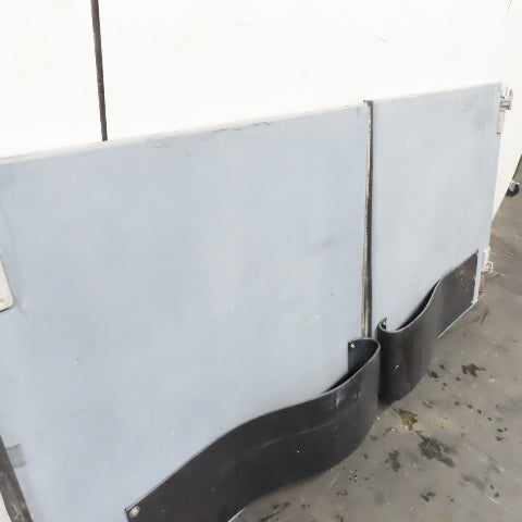 8'Wide x 4' Tall Double Acting Traffic Door Warehouse Swing Doors Set W/ Bumpers