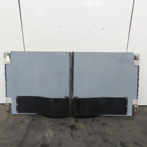 8'Wide x 4' Tall Double Acting Traffic Door Warehouse Swing Doors Set W/ Bumpers