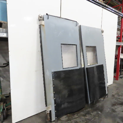 Chase Doors 8'W x 8' T Double Acting Traffic Door Warehouse Swing Doors Set