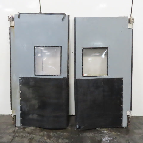 Chase Doors 8'W x 8' T Double Acting Traffic Door Warehouse Swing Doors Set