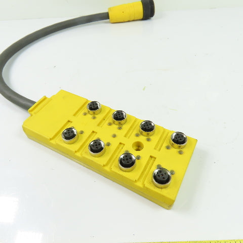 Lumberg Automation ASBV 8/LED 5-242-RS190M 8-Port M12 Female Distribution Box M23 19-Pin