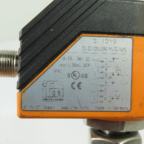 IFM SID10ADBFPKG/US SI1010 PNP Flow Sensor/Monitor 20-36VDC
