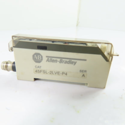 Allen-Bradley 45FSL-2LVE-P4 Fiber Optic Photoelectric Sensor Amplifier 12-24VDC
