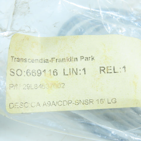 Fife 84537-002 16' A9 To Sensor Cable Assembly For Infrared Sensor