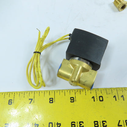 EHCOTECH B20V-1/4-CD-120VAC 1/4" NPT Brass Body Solenoid Valve N/C 120VAC