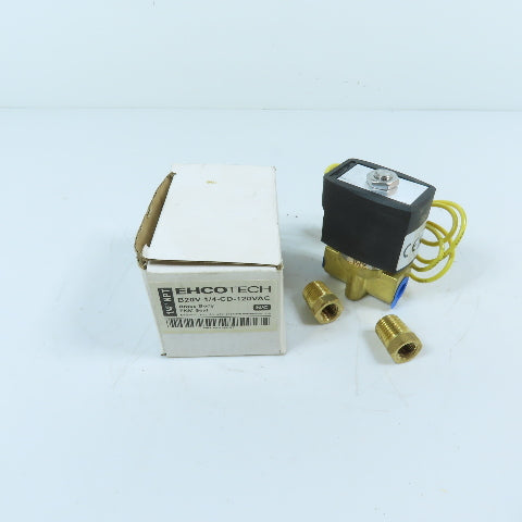 EHCOTECH B20V-1/4-CD-120VAC 1/4" NPT Brass Body Solenoid Valve N/C 120VAC