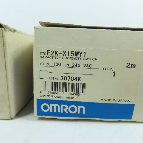 Omron E2K-X15MY1 Capacitive Proximity Switch 100-240VAC Lot Of 2