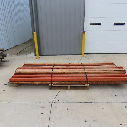 10' (120") x 5" x 2.75" Shaved Pin Pallet Racking Beam Shelf Used Lot Of 18