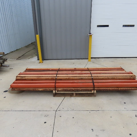 10' (120") x 5" x 2.75" Shaved Pin Pallet Racking Beam Shelf Used Lot Of 18
