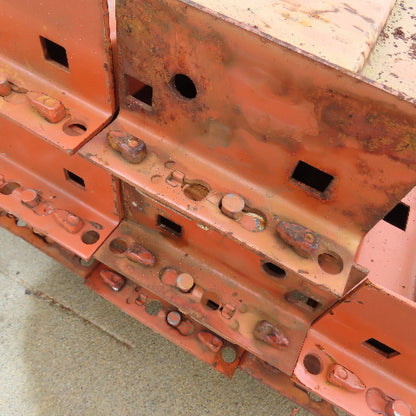 10' (120") x 5" x 2.75" Shaved Pin Pallet Racking Beam Shelf Used Lot Of 18