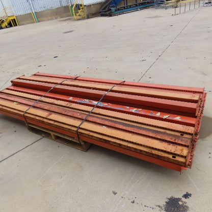 10' (120") x 5" x 2.75" Shaved Pin Pallet Racking Beam Shelf Used Lot Of 18