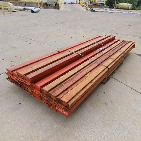 10' (120") x 5" x 2.75" Shaved Pin Pallet Racking Beam Shelf Used Lot Of 18