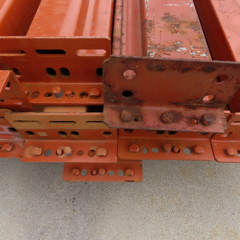 10' (120") x 4" x 2-1/2" Shaved Pin Pallet Racking Beam Shelf Used Lot Of 22