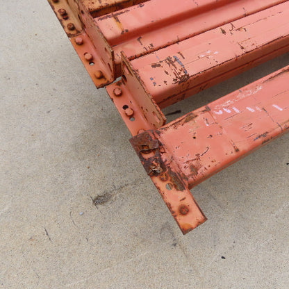 116" x 4" x 3" Round Pin Pallet Racking Beam Shelf Used Lot Of 4