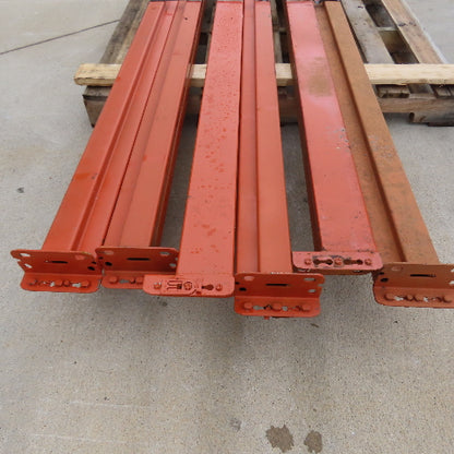 8' (96") x 4" x 3" Shaved Pin Pallet Racking Beam Shelf Used Lot Of 6