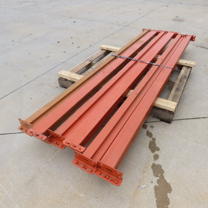 8' (96") x 4" x 3" Shaved Pin Pallet Racking Beam Shelf Used Lot Of 6