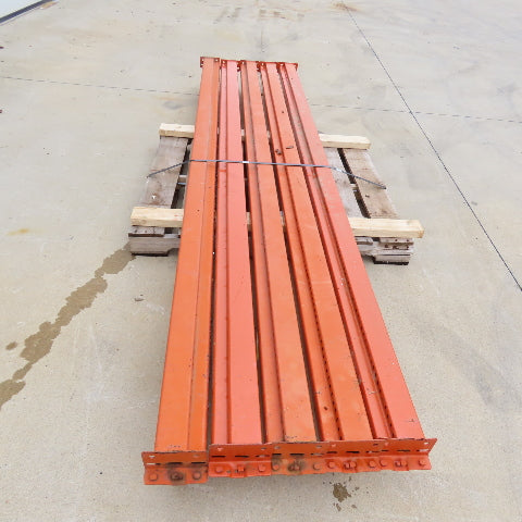 10' (120") x 4" x 3" Shaved Pin Pallet Racking Beam Shelf Used Lot Of 5