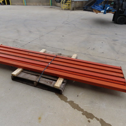 10' (120") x 4" x 3" Shaved Pin Pallet Racking Beam Shelf Used Lot Of 5