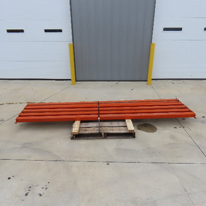 10' (120") x 4" x 3" Shaved Pin Pallet Racking Beam Shelf Used Lot Of 5