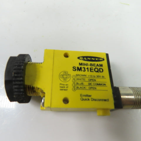 Banner SM31EQD Mini-Beam Photoelectric Emitter Sensor 10-30VDC