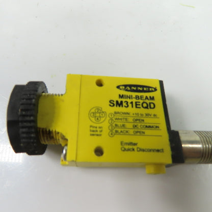 Banner SM31EQD Mini-Beam Photoelectric Emitter Sensor 10-30VDC