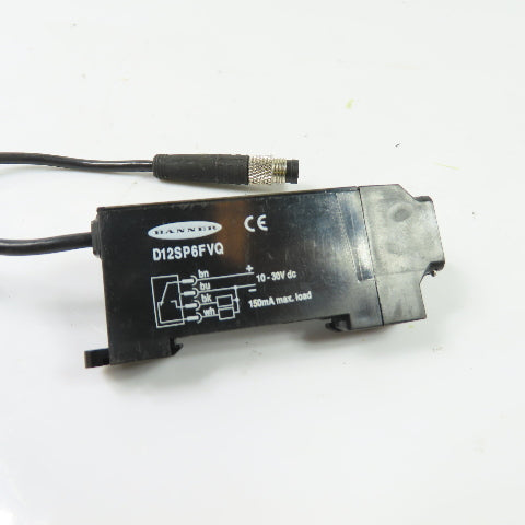 Banner D12SP6FVQ Fiber Optic Sensor 10-30VDC