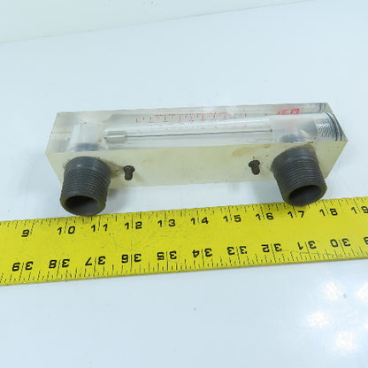King Instrument Company 1-10 GPM Liquid Flow Meter Acrylic Block Style