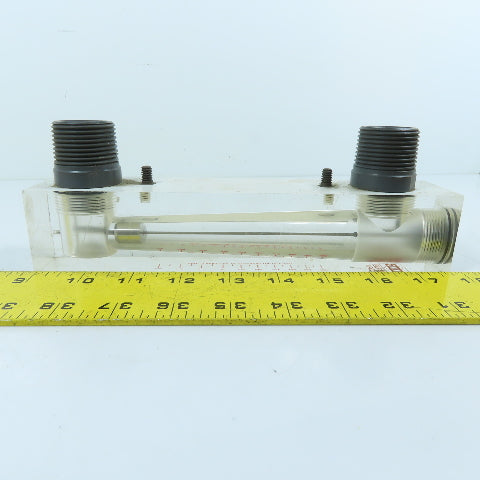 King Instrument Company 1-10 GPM Liquid Flow Meter Acrylic Block Style