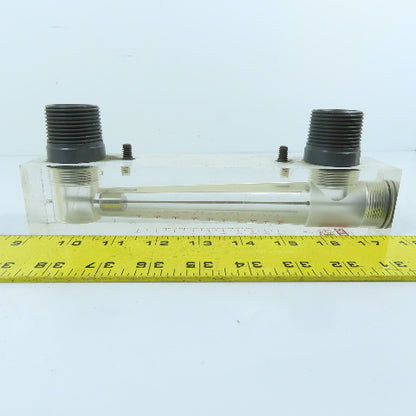 King Instrument Company 1-10 GPM Liquid Flow Meter Acrylic Block Style