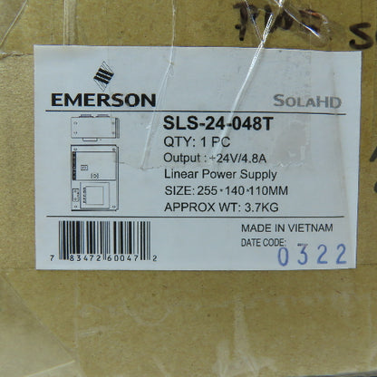 SolaHD SLS-24-048T 24VDC 4.8A Single Output Linear Power Supply