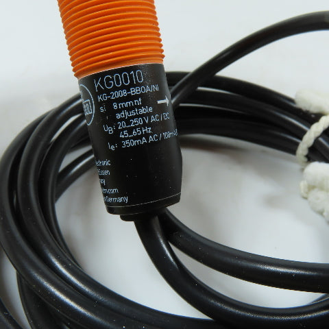 ifm efector KG-2008-BBOA/NI KG0010 M18 Capacitive Proximity Sensor 20-250V AC/DC
