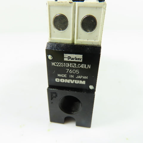 Parker CKV010-4E MC22S10HSZLC4BLN Vacuum Generator Valve w/ Sensor 24VDC