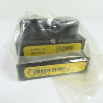Turck F0077 FDNL-S1600-T 16-In DeviceNet I/O Block Station PNP 11-26VDC