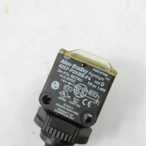 Allen-Bradley 42EF-P2KBB-F4 Rightsight Photoelectric Sensor 10.8-30VDC Ser D