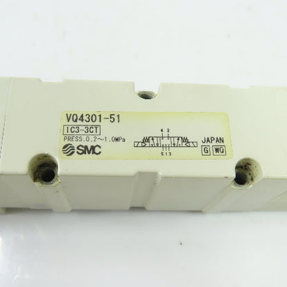 SMC VQ4301-51 Pneumatic Solenoid Valve 24VDC 0.2-1.0MPa