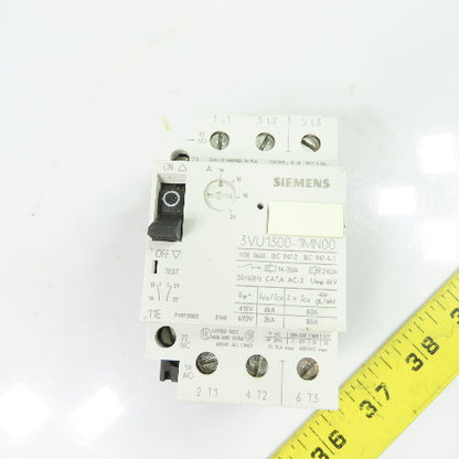 Siemens 3VU1300-1MN00 14-20A 3-Pole Manual Motor Starter Protector 600VAC