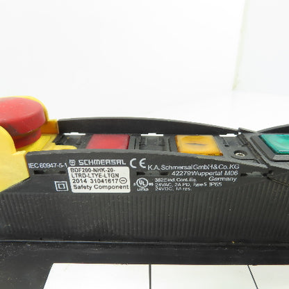 Schmersal BDF200-NHK-20-LTRD-LTYE-LTGN Slender E-Stop Control Station 24VAC