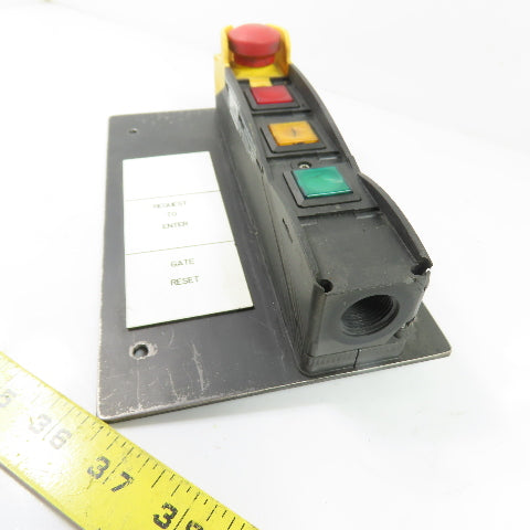 Schmersal BDF200-NHK-20-LTRD-LTYE-LTGN Slender E-Stop Control Station 24VAC